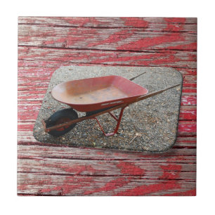 Ceramic Tile Wheel Barrel