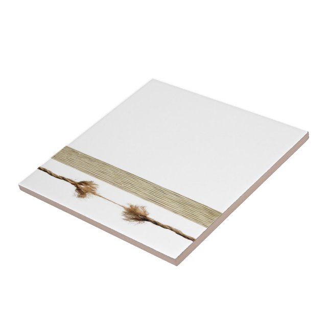 Ceramic Tile White Rope Natural (Side)