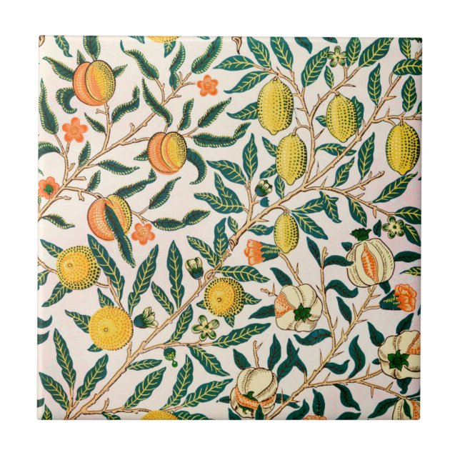 CERAMIC TILE WILLIAM MORRIS YELLOW POMEGRANATE (Front)