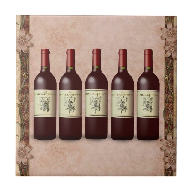 Ceramic Tile Wine Bottles (Front)
