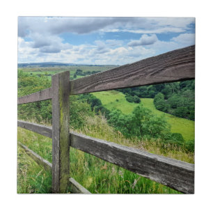Ceramic Tile with English Countryside Scene