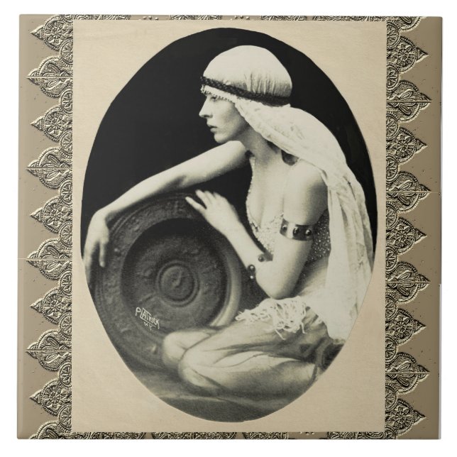 Ceramic tile with Vintage Dancer (Front)