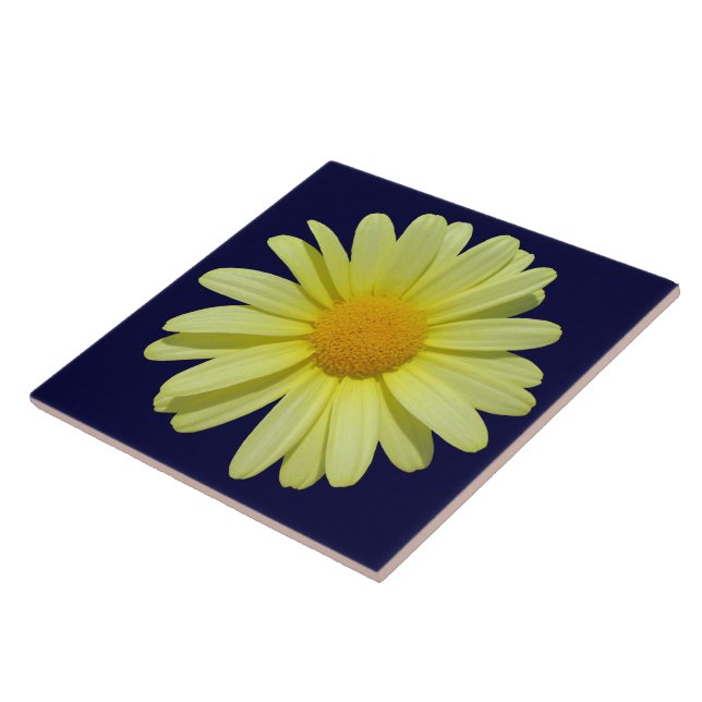 Ceramic Tile - Yellow Daisy on Midnight Sky (Side)