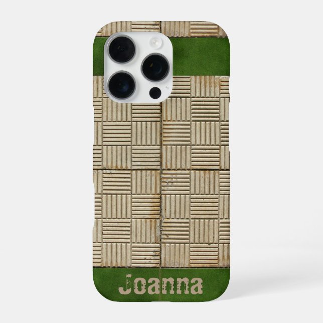 Ceramic Tiles Mediterranean Pattern any Name iPhone Case (Back)