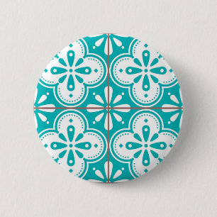 Ceramic tiles pattern 6 cm round badge