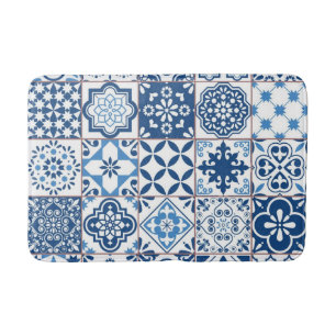 Ceramic tiles pattern bath mat