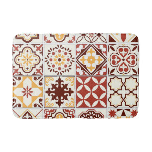 Ceramic tiles pattern bath mat