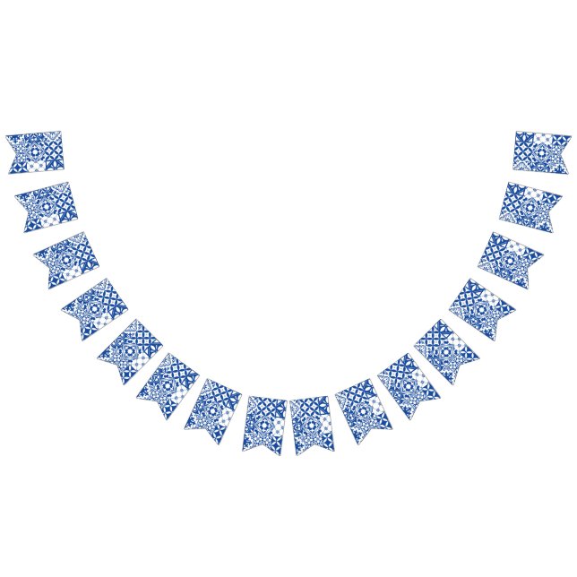 Ceramic tiles pattern bunting  (All)