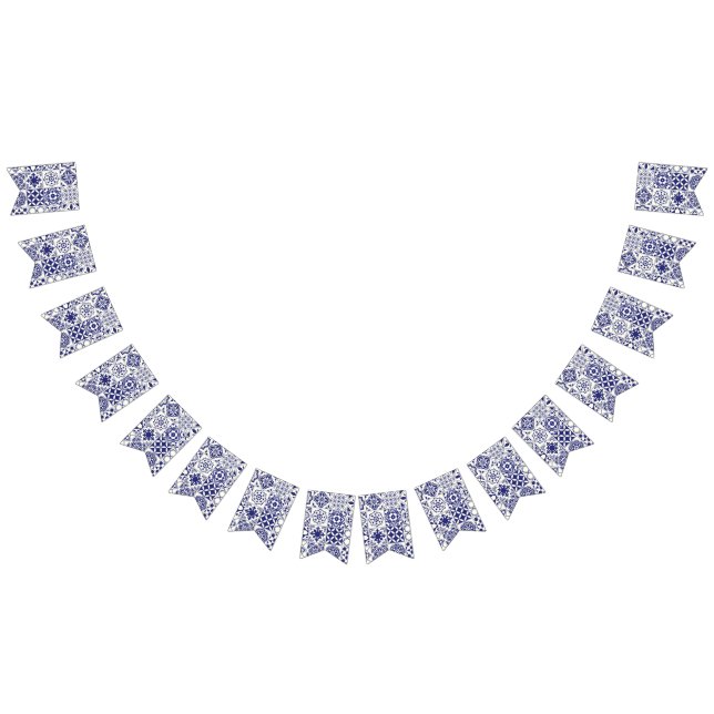Ceramic tiles pattern bunting  (All)