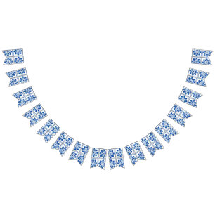 Ceramic tiles pattern bunting 