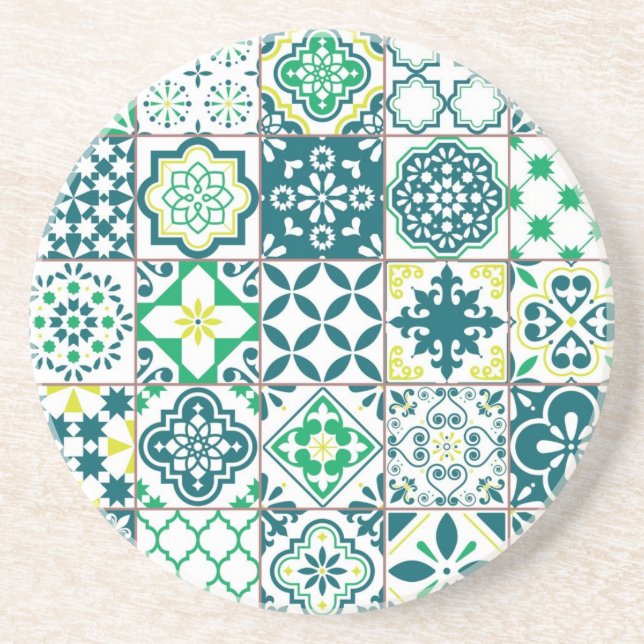 Ceramic tiles pattern coaster (Front)