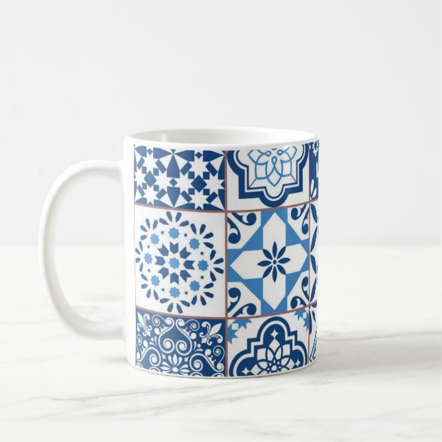 Ceramic tiles pattern coffee mug (Left)