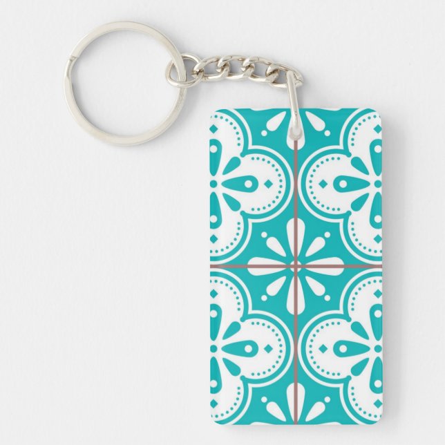 Ceramic tiles pattern key ring (Front)