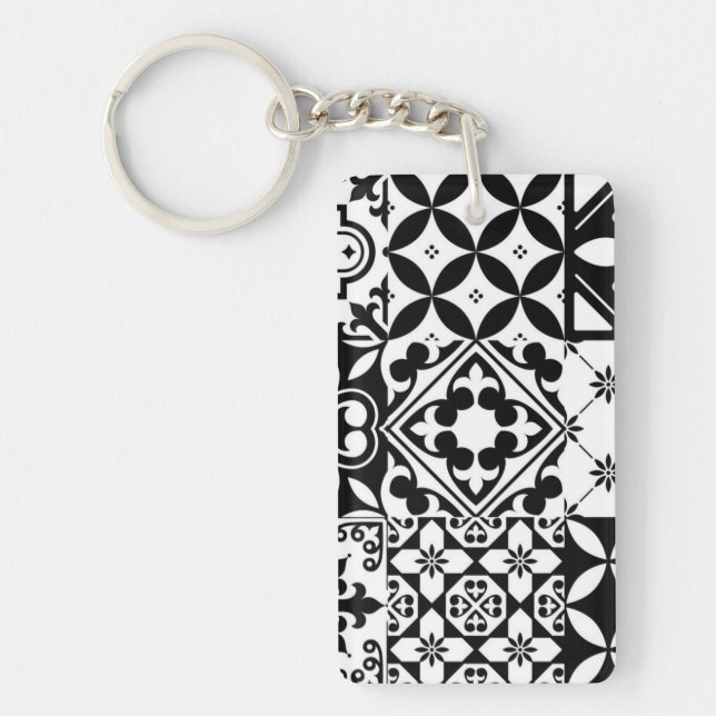 Ceramic tiles pattern key ring (Front)