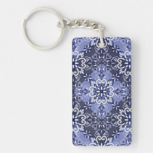 Ceramic tiles pattern key ring