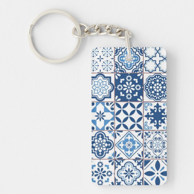 Ceramic tiles pattern key ring (Front)