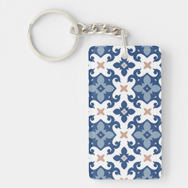 Ceramic tiles pattern key ring (Front)
