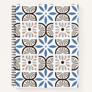 Ceramic tiles pattern notebook