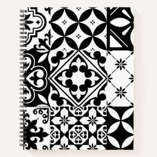 Ceramic tiles pattern notebook