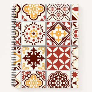 Ceramic tiles pattern notebook