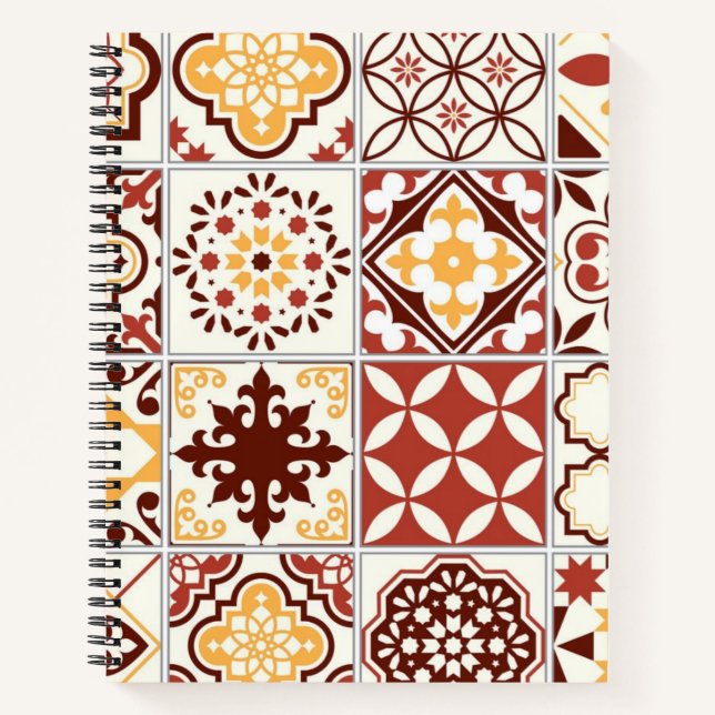 Ceramic tiles pattern notebook (Front)