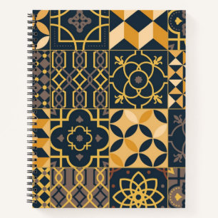 Ceramic tiles pattern notebook