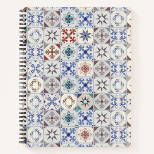 Ceramic tiles pattern notebook