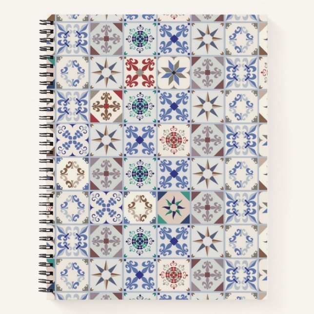 Ceramic tiles pattern notebook (Front)