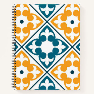 Ceramic tiles pattern notebook