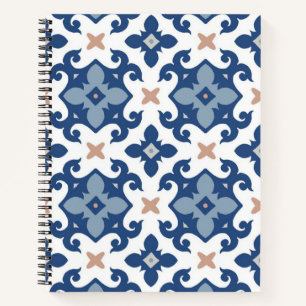 Ceramic tiles pattern notebook