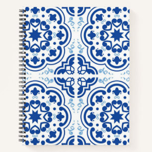 Ceramic tiles pattern notebook