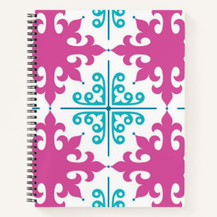Ceramic tiles pattern notebook