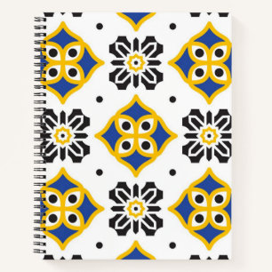 Ceramic tiles pattern notebook