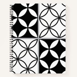 Ceramic tiles pattern notebook