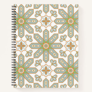 Ceramic tiles pattern notebook