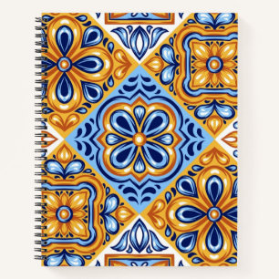 Ceramic tiles pattern notebook