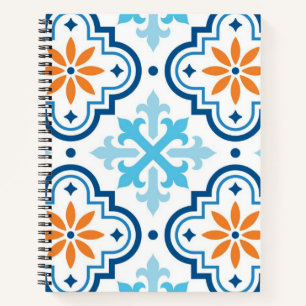 Ceramic tiles pattern notebook