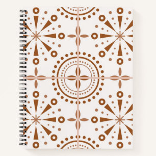 Ceramic tiles pattern notebook