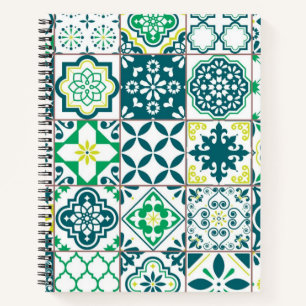 Ceramic tiles pattern notebook