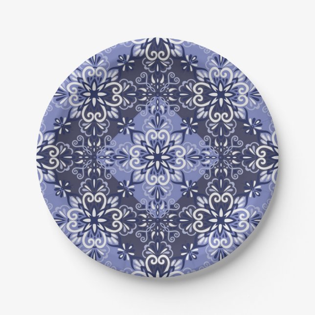 Ceramic tiles pattern paper plate (Front)