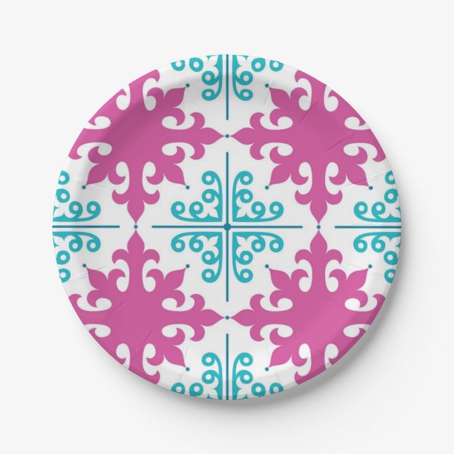 Ceramic tiles pattern paper plate (Front)