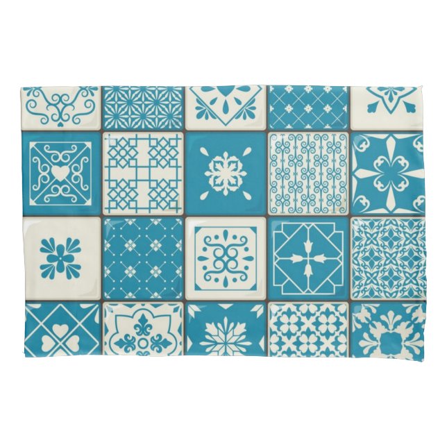 Ceramic tiles pattern pillowcase (Front)