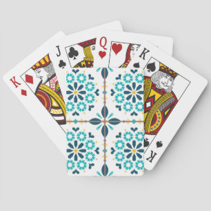 Ceramic tiles pattern playing cards