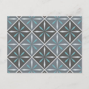 Ceramic tiles pattern postcard
