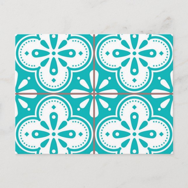 Ceramic tiles pattern postcard (Front)