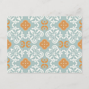 Ceramic tiles pattern postcard