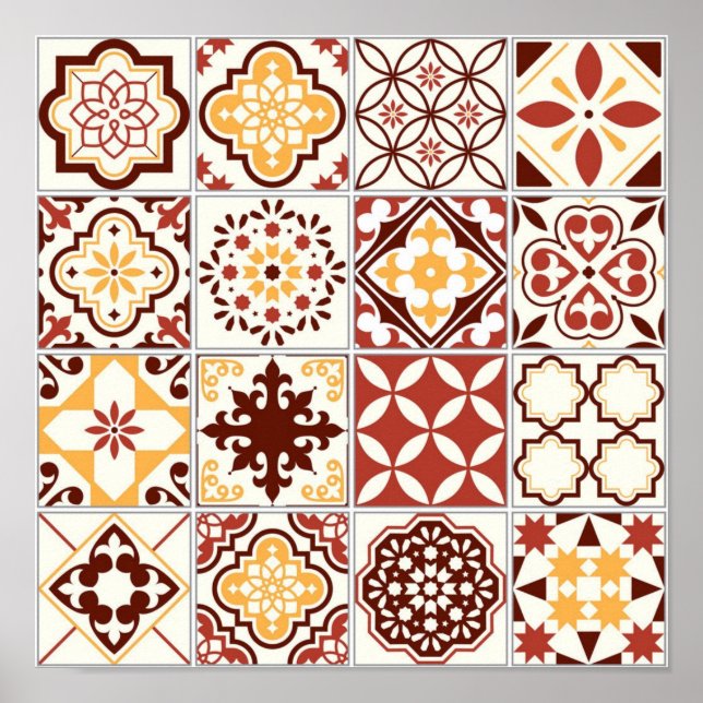 Ceramic tiles pattern poster (Front)