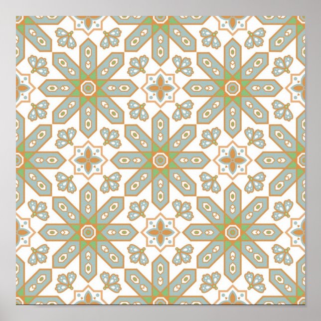 Ceramic tiles pattern poster (Front)