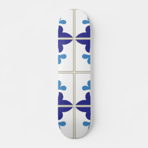 Ceramic tiles pattern skateboard