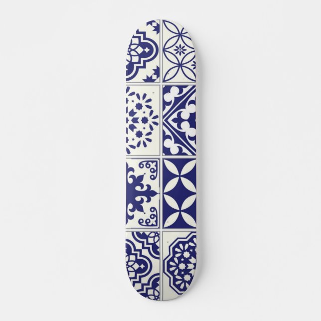 Ceramic tiles pattern skateboard (Front)